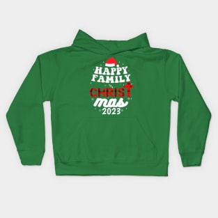 Happy Family Christma 2023 Kids Hoodie